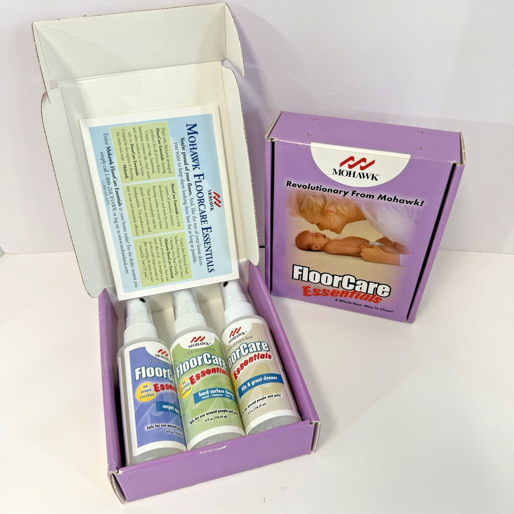 Mohawk Floorcare Essentials Hardwood and Laminate Care Kit x 2 Three Piece Set